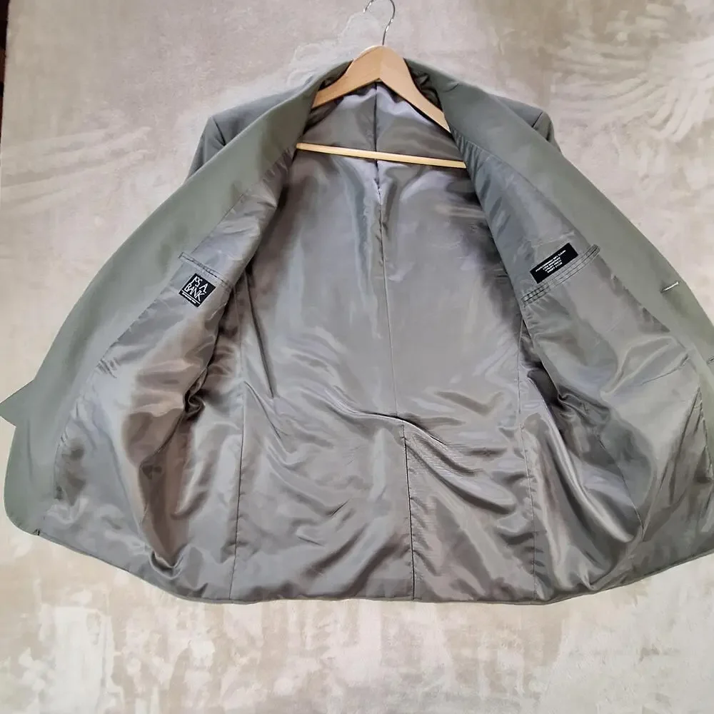 Jos A Bank Sport Coat Mens 46 Long Green Solid Single Vent 2 Button Jacket